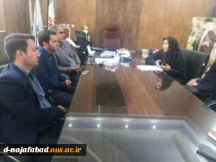 حضور خانم دکتر زارع وآقای اصفهانی ازانجمن خیریه کار آفرینی نذر اشتغال امام حسین اصفهان وبازدید از کارگاههاودستاوردهای دانشجویان دانشکده سمیه ونشست صمیمی باریاست و معاونین مرکز 7