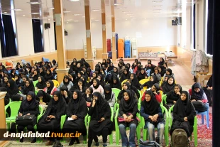 برگزاری کارگاه سبک زندگی سالم با سخنرانی آیت الله سید حسین حایری قمی  در سالن اجتماعات آموزشکده فنی وحرفه ای دختران نجف اباد برگزار گردید 4
