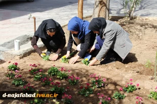 کاشت نهال درروز درختکاری با حضور ریاست و،معاونین ودانشجویان باشعار هردانشجو یک درخت 7