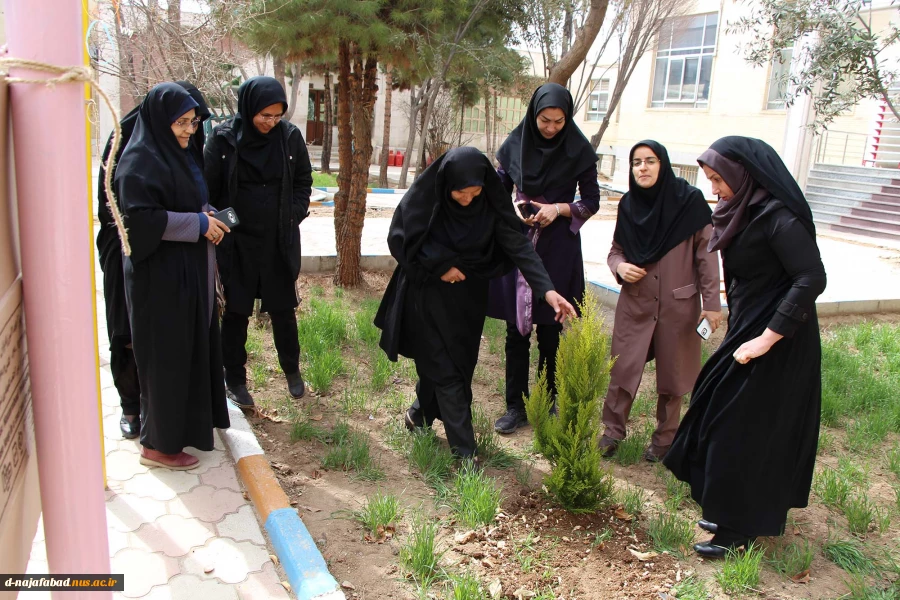 کاشت نهال درروز درختکاری با حضور ریاست و،معاونین ودانشجویان باشعار هردانشجو یک درخت 5