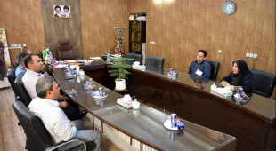 دیدار ریاست شورای اسلامی شهرستان نجف آباد بهمراه شهردار شهرستان وهمراهان با ریاست آموزشکده  فنی و حرفه 3