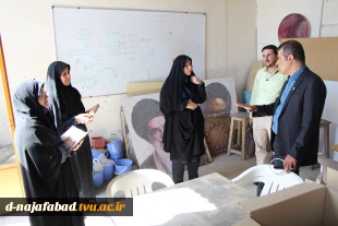 حضورآقای دکتررضا زعفریان معاونت محترم آموزشی وپژوهشی ومشاور رئیس دانشکده در کسب و کارها و رویدادهای دانشجویی دردانشگاه تهران درجلسه شورای اداری شهرستان وبازدید از آموزشکده فنی و حرفه ای دختران نجف آباد 4
