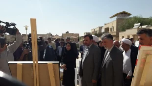 حضور فعال آموزشکده دختران نجف آباد و برپایی نمایشگاه در هفته دولت و افتتاح سومین گذرفرهنگی شهرستان  باحضور وزیر فرهنگ وارشاد اسلامی سید عباس صالحی 3