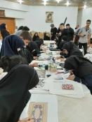 برگزاری ورکشاب در ششمین کنگره اربعینی اصحاب الحسین درشهرکوفه کشورعراق با حضورسرکارخانم خدادادی از اساتید گرافیک آموزشکده دختران نجف آباد 4
