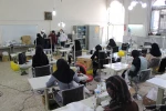 بازدید معاونت نهاد رهبری از کارگاه تولید ماسک آموزشکده دختران نجف آباد 4