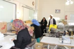 بازدید معاونت نهاد رهبری از کارگاه تولید ماسک آموزشکده دختران نجف آباد 5