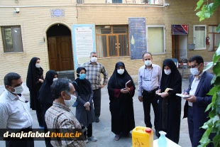 بازدید معاون شبکه بهداشت ودرمان شهرستان و همراهان ازسالن های برگزاری آزمون های سازمان سنجش در آموزشکده فنی وحرفه ای دختران نجف آباد 2بازدید معاون شبکه بهداشت ودرمان شهرستان و همراهان ازسالن های برگزاری آزمون های سازمان سنجش در آموزشکده فنی وحرفه ای دختران