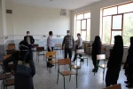 بازدید معاون شبکه بهداشت ودرمان شهرستان و همراهان ازسالن های برگزاری آزمون های سازمان سنجش در آموزشکده فنی وحرفه ای دختران نجف آباد 7
