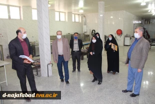 بازدید ریاست دانشگاه فنی وحرفه ای استان اصفهان از کارگاه ها ،خوابگاه وطرح های عمرانی وتوسعه آموزشکده دختران نجف اباد 2
