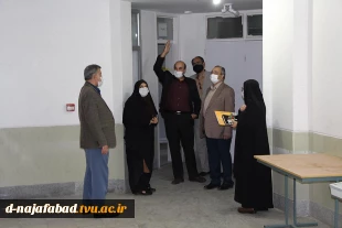 بازدید ریاست دانشگاه فنی وحرفه ای استان اصفهان از کارگاه ها ،خوابگاه وطرح های عمرانی وتوسعه آموزشکده دختران نجف اباد 11