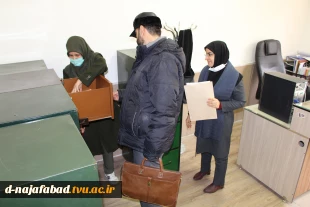 بازدید نماینده نظارت و ارزیابی وتضمین کیفیت دانشگاه فنی وحرفه ای استان اصفهان از امتحانات پایام ترم آموزشکده  دختران نجف آباد  6