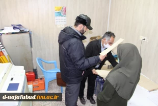 بازدید نماینده نظارت و ارزیابی وتضمین کیفیت دانشگاه فنی وحرفه ای استان اصفهان از امتحانات پایام ترم آموزشکده  دختران نجف آباد 2