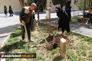 آیین روز درختکاری و کاشت نهال درمحوطه آموزشکده دختران نجف آباد  برگزار شد 8