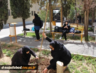 آیین روز درختکاری و کاشت نهال درمحوطه آموزشکده دختران نجف آباد  برگزار شد 10