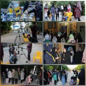 رصد ماه وسیارات با تلسکوپ درخوابگاه  آموزشکده دختران نجف آباد  3