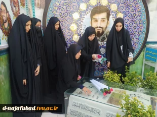 بمناسبت هفته دفاع مقدس مراسم غبار روبی و عطر افشانی مزارشهید محسن حججی و شهدای دفاع مقدس برگزار شد  3