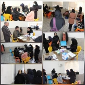 میز خدمت و پویش ملی سلامت ،تیم غربالگری شبکه بهداشت نجف آباد درآموزشکده دختران نجف آباد  2