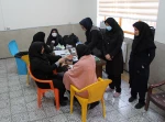 میز خدمت و پویش ملی سلامت ،تیم غربالگری شبکه بهداشت نجف آباد درآموزشکده دختران نجف آباد  2