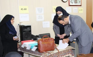 بازدید ونظارت ارزیابی ناظر دانشگاه فنی وحرفه ای مبنی بر نحوه برگزاری امتحانات پایان ترم ازآموزشکده دختران نجف آباد  4