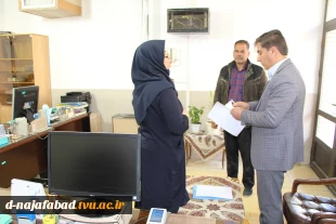بازدید هیات نظارت و ارزیابی و تضمین کیفیت آموزش عالی استان اصفهان  از آموزشکده فنی و حرفه ای دختران نجف آباد  8