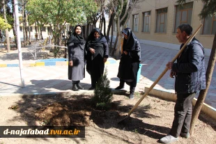 آیین روز درختکاری و کاشت نهال درمحوطه آموزشکده دختران نجف آباد  برگزار شد 6