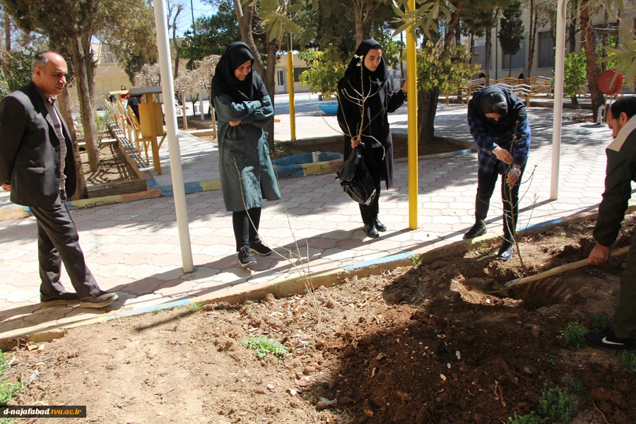 آیین روز درختکاری و کاشت نهال درمحوطه آموزشکده دختران نجف آباد  برگزار شد 7