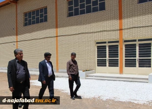 بازدید معاونت عمرانی فرمانداری بهمراه  مدیریت اموربرق شهرستان جهت واگذاری انشعاب برق از سالن ورزشی خوابگاه دانشجویی آموزشکده دختران نجف آباد 5
