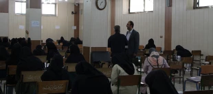 بازدید ونظارت ارزیابی ناظر دانشگاه فنی وحرفه ای استان مبنی بر نحوه برگزاری امتحانات پایان ترم ازآموزشکده دختران نجف آباد  5