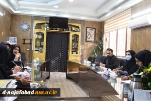 دیدار وگفتگو معاونت شبکه بهداشت درمان شهرستان با ریاست آموزشکده ملی مهارت دختران نجف آباد  6