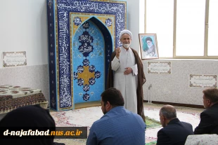 اقامه نماز ظهر وعصر به امامت حجه الاسلام و المسلمین حسناتی امام جمعه و عضو مجلس خبرگان رهبری درآموزشکده دختران نجف آباد  5