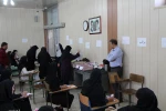 بازدید ریاست دانشگاه ملی مهارت استان اصفهان از حوزه های امتحانی،سالن ورزشی آموزشکده ملی مهارت دختران نجف آباد 3