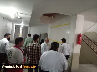 بازدید مدیریت بحران شهرستان از خوابگاه دانشجویی آموزشکده ملی مهارت دختران نجف آباد 4